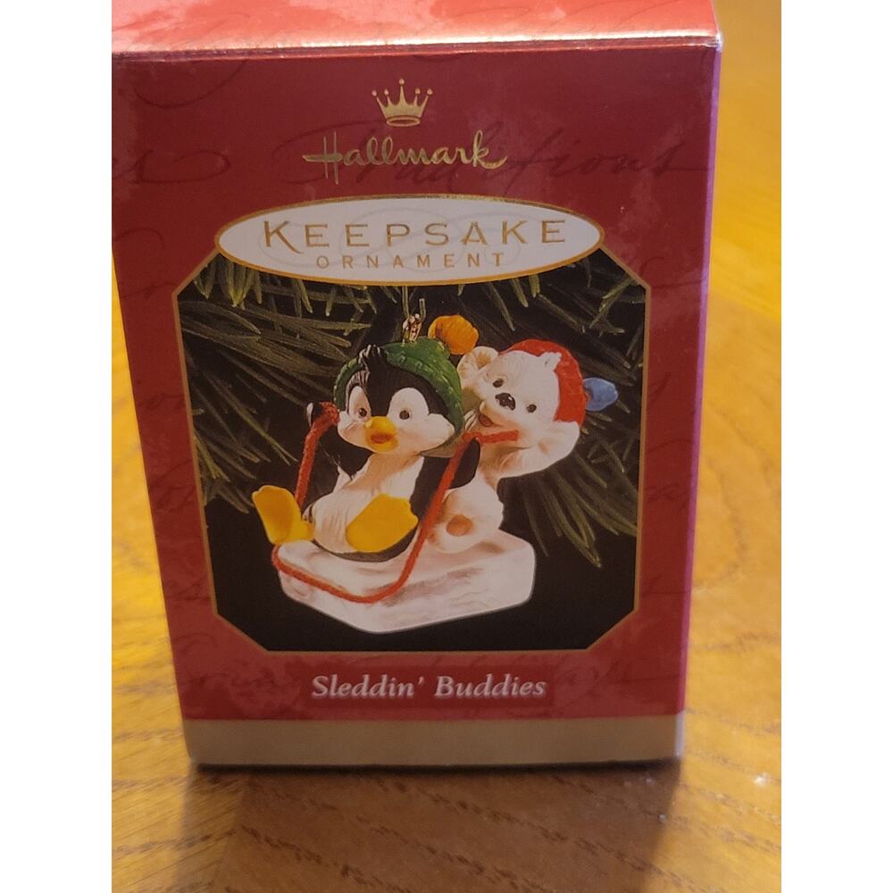 Vintage Hallmark‎ Keepsake 1999 Sleddin' Buddies Holiday Christmas Ornament